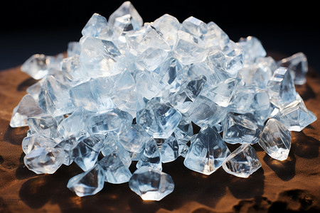 珠宝透明素材璀璨透明的冰晶背景