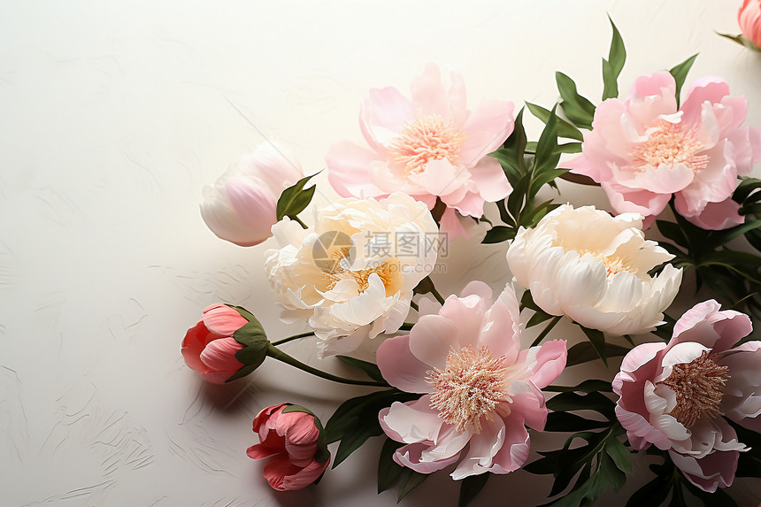 春季浪漫的花束图片