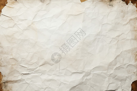 折叠褶皱泛黄的一张白纸背景