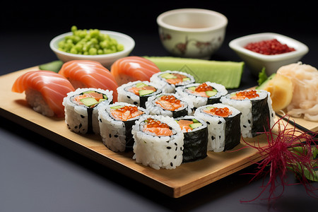 日本传统寿司背景图片