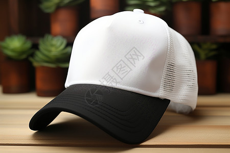 黑白拼接的帽子背景图片