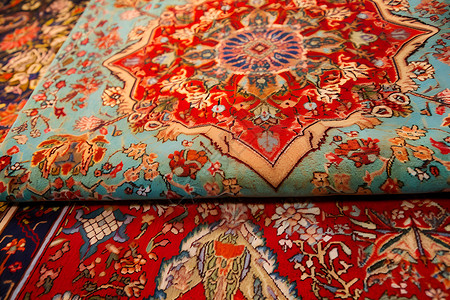 传统手工艺术的东方地毯背景图片