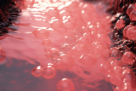 粉色浪漫的气泡背景背景图片