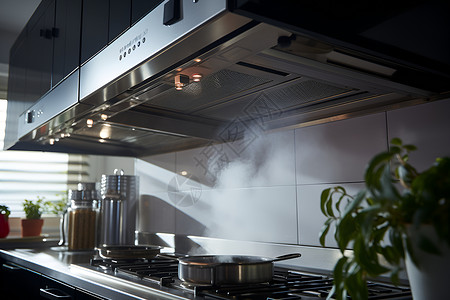 防水防油可拆卸易清洗的厨房油烟机设计图片