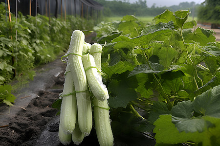 乡村农业种植的菜园背景图片