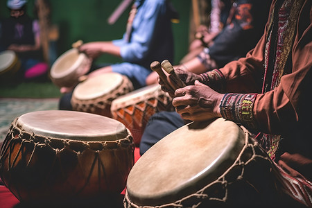 手鼓素材传统宗教习俗的手鼓演奏背景