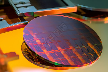多晶硅色彩斑斓的微电路电脑板设计图片