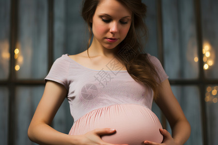 抚摸肚子的孕妇背景图片