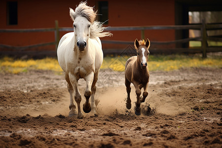奔跑的动感小马背景图片