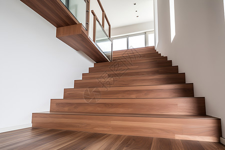 家中木质楼梯背景图片