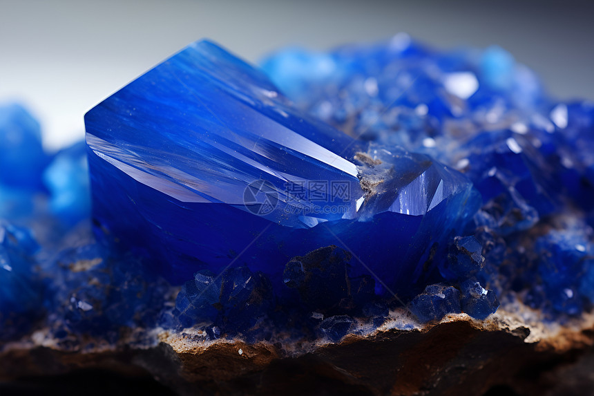 蓝色水晶立体派图片