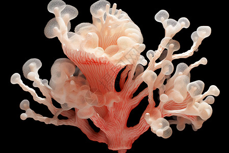 毛虫充满艺术感的珊瑚背景
