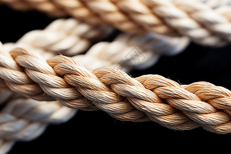 麻绳编织缠绕在一起的麻绳背景
