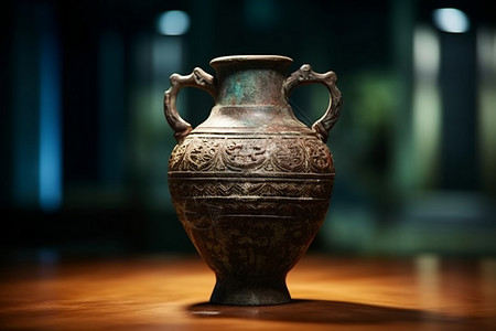 古色古香的陶瓷艺术背景图片