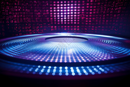 网络圆形素材圆形舞台上的灯光背景
