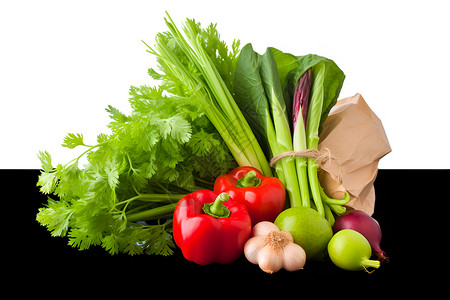 可口新鲜的蔬菜背景图片