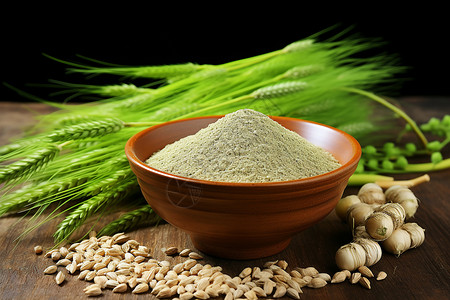 健康小麦粉末背景图片