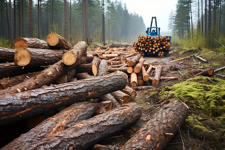 堆放木材是一堆木头堆在地上背景