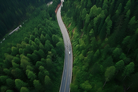 大自然之美空中公路高清图片