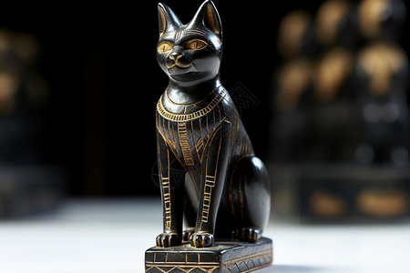 法老神庙上的猫像高清图片