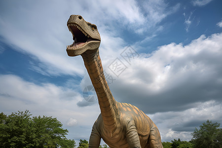 公园里的恐龙背景图片
