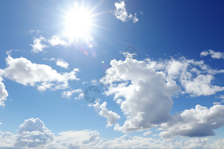 蓝天白云下的风景背景图片