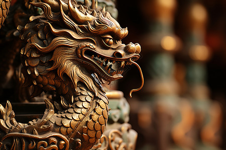 霸气的龙雕刻宋徽宗时期的龙艺术背景
