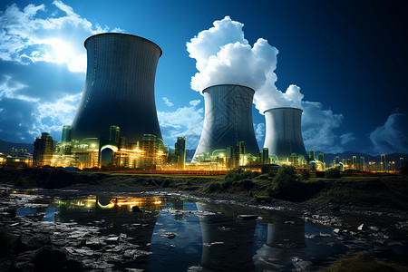 城市中的核能电厂设计图片