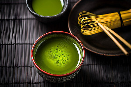 日本绿茶背景图片