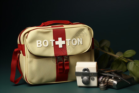 世界红十字白红交叉的医急救包背景