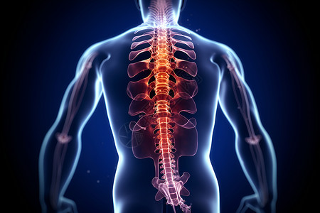 背部脊椎背部的骨头设计图片