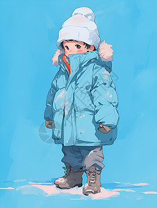 冬装的男孩背景图片
