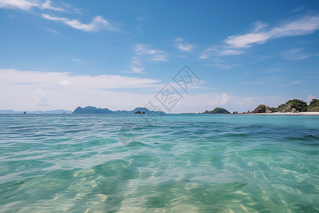 碧蓝的海岛背景图片