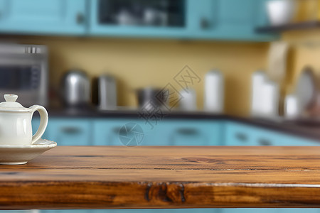 室内家居的木桌背景背景图片