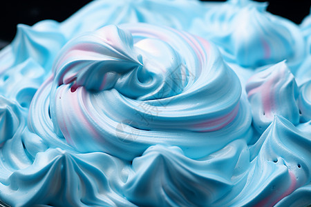 星体三维渲染蓝色绚丽蛋糕的特写背景