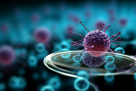 微观世界的病毒背景图片