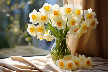 花瓶里面漂亮的鲜花背景图片