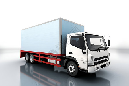 运输服务白色卡车模型插画