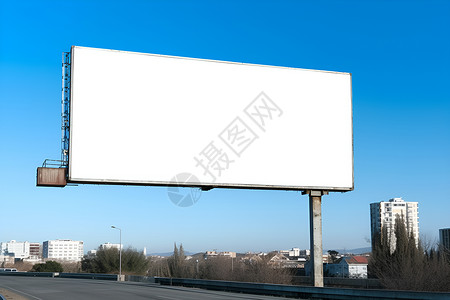 公路边的广告牌背景图片