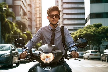 骑着摩托车的男人背景图片