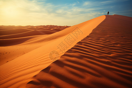 沙漠中壮观的山坡背景图片