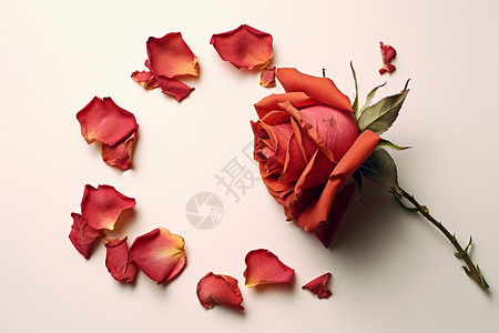 桌面上漂亮的玫瑰花背景图片