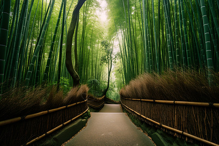 竹林仙境背景图片