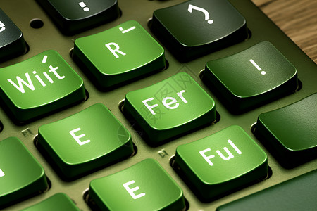 绿色电脑键盘背景图片