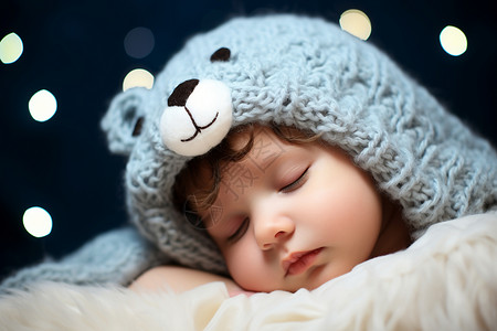 睡觉的宝宝背景图片