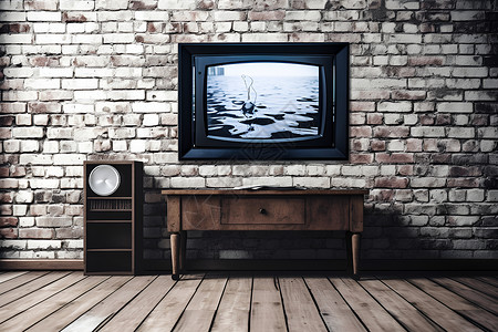 复古的电视机背景图片