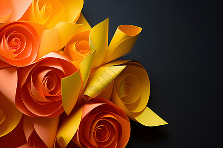 橙黄色花朵橙黄色的玫瑰背景
