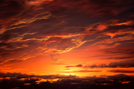 日落时分的天空背景图片