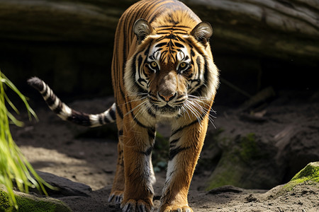 危险的大老虎背景图片