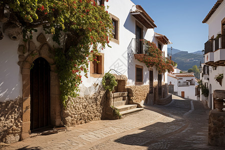 古镇的街头背景图片